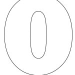 עוגת מספרים מספר 0 להדפסה