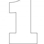 עוגת מספרים מספר 1 להדפסה