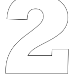 עוגת מספרים מספר 2 להדפסה