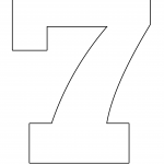 עוגת מספרים מספר 7 להדפסה