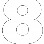 עוגת מספרים מספר 8 להדפסה