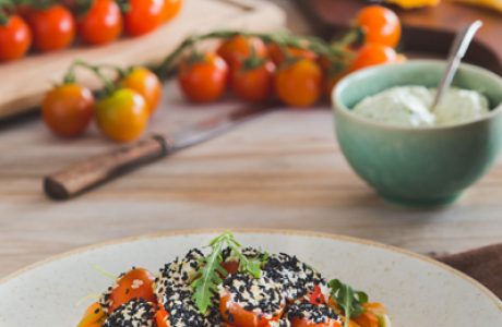 עגבניות שרי ממולאות גבינה