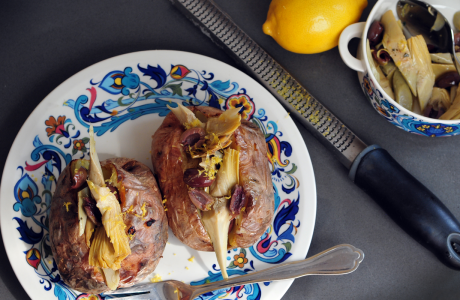 תפוח אדמה "מדורה" עם ארטישוק